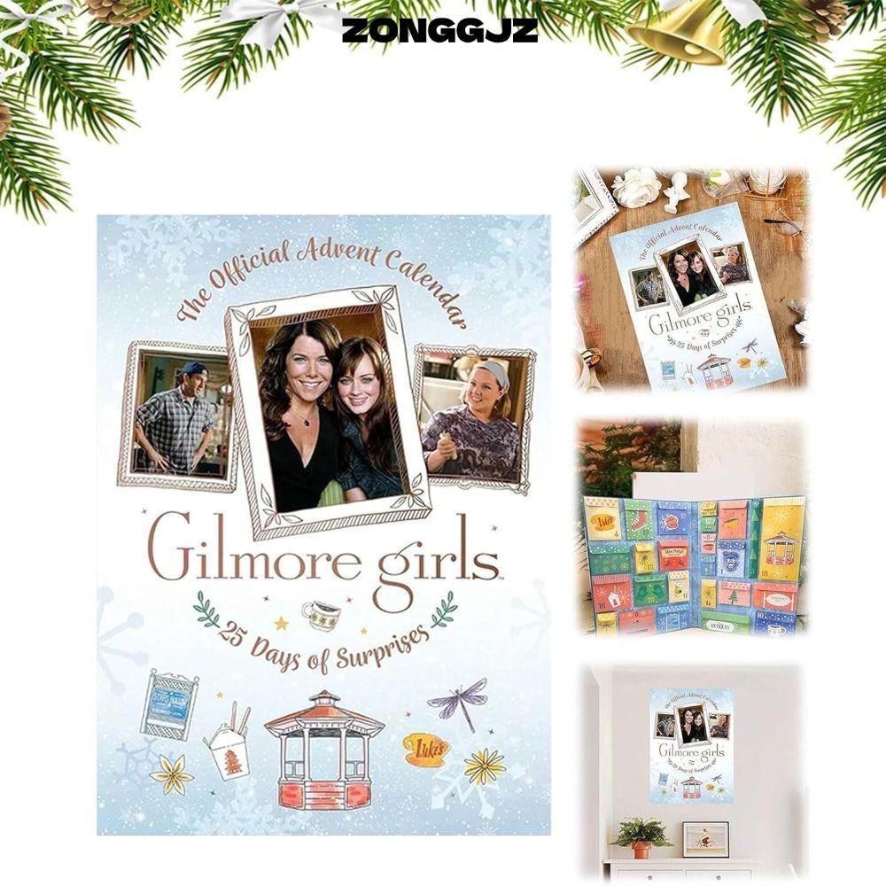 ZONGGJZ Gilmore Girls Lịch Mùa Vọng, Trang Trí Lễ Hội Lịch Giáng Sinh Bộ Lịch Mùa Vọng, Đạo Cụ Trang
