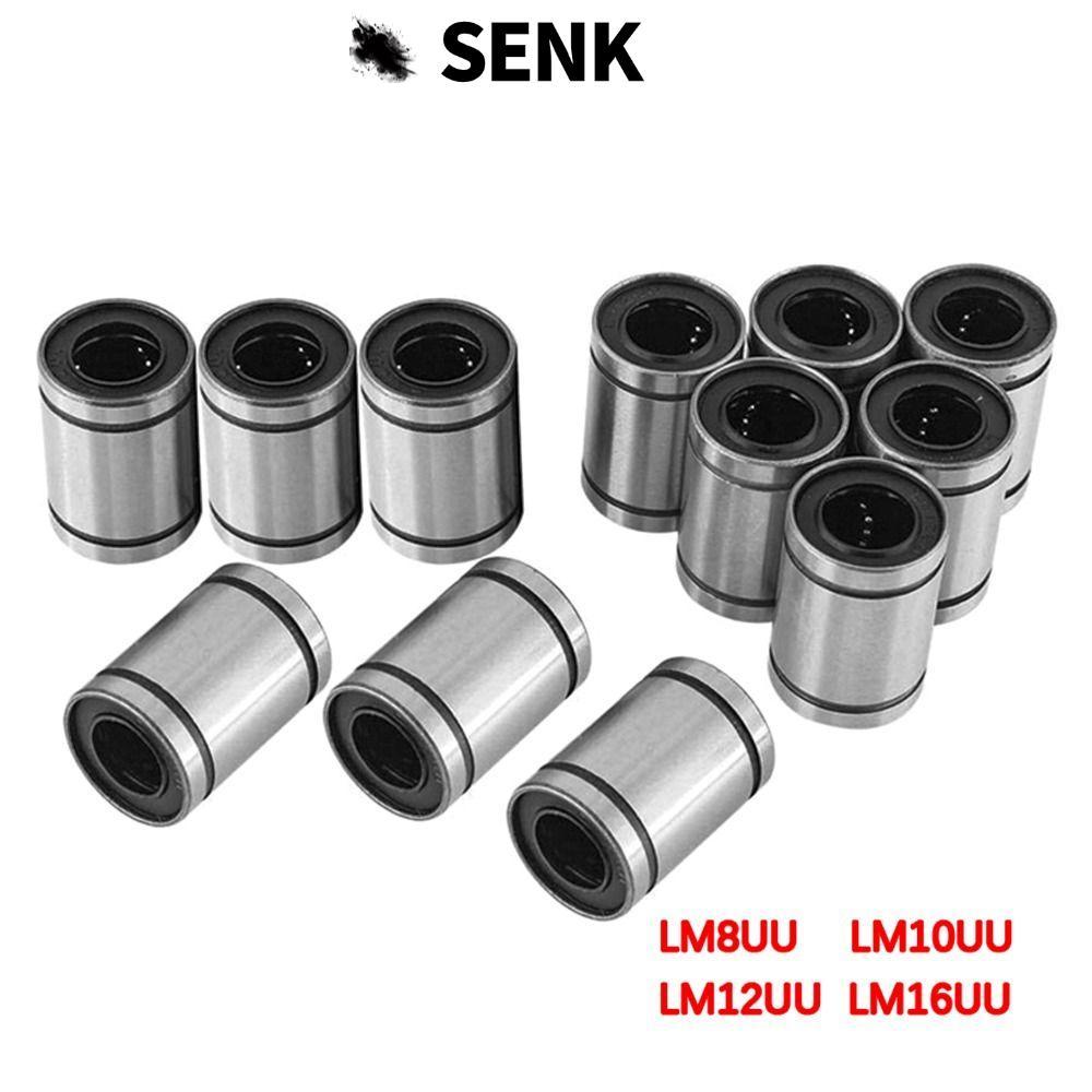 SENK Bushing Thép CNC Phần Thanh Trục Mạ Niken LM3U LM4UU LM5UU LM6UU