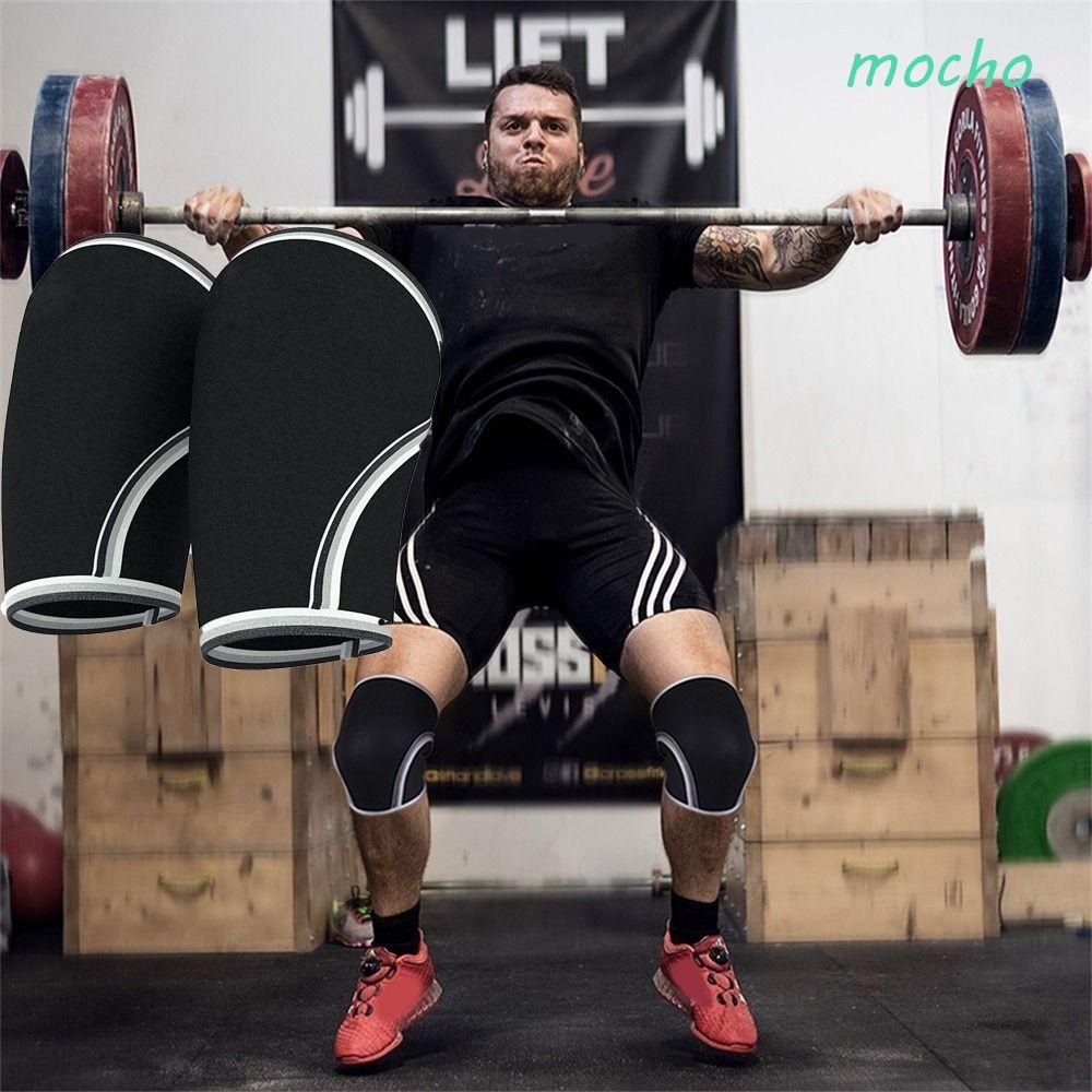 MOCHO Neoprene Bảo vệ đầu gối, Hỗ trợ nén tay áo đầu gối Pad, Cross Training Powerlifting 7mm S-XL N