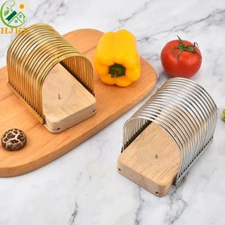 HJKL Giá cắt lát khoai tây HJKL, Thép không gỉ có đinh cố định Máy thái bánh mì, Máy thái cà chua có thể tháo rời bằng gỗ có đế chống trượt bằng gỗ