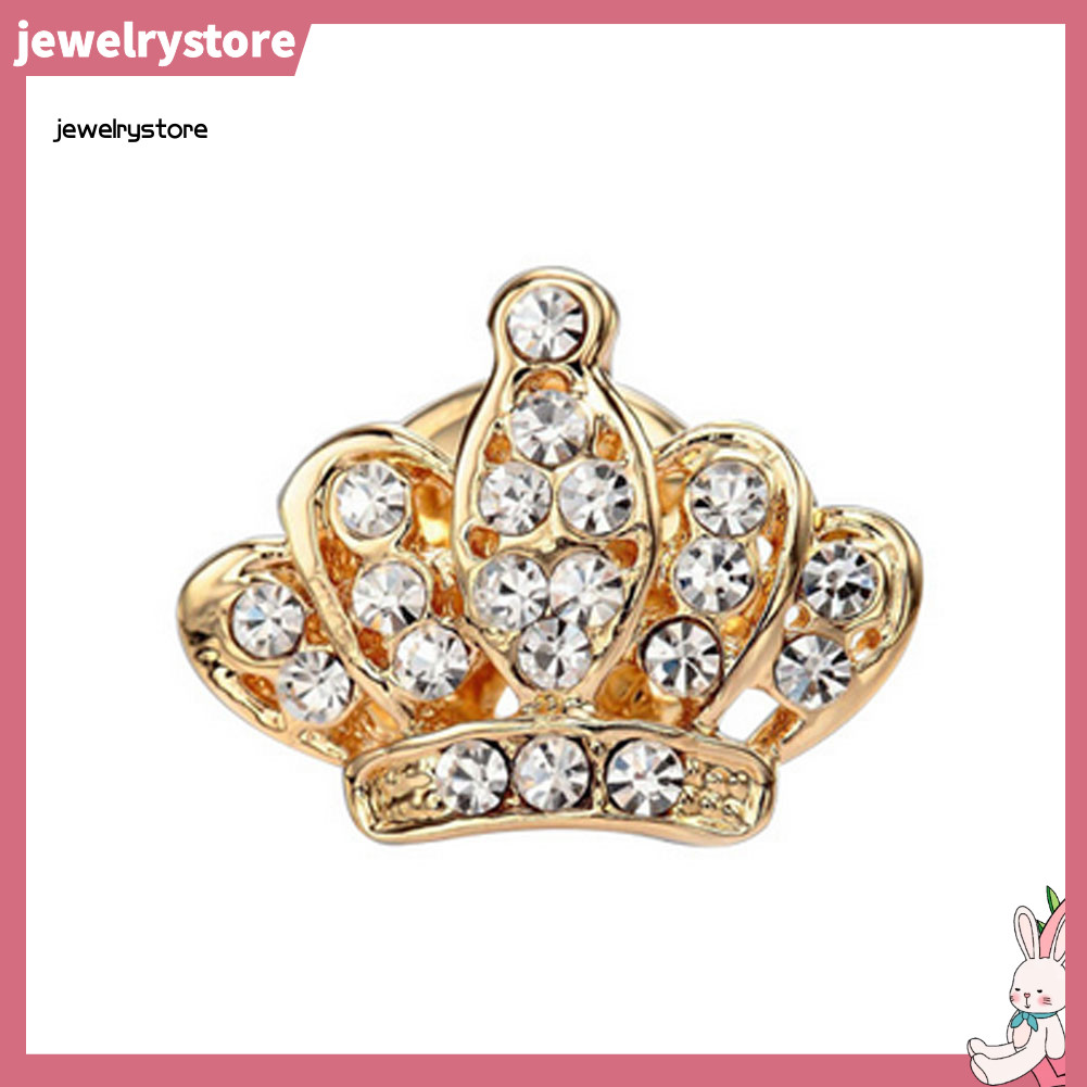 JET Thời Trang Vương Miện Kim Cương Giả Cài Áo Sơ Mi Nữ Áo Khoác Cổ Trang Trí Trang Sức