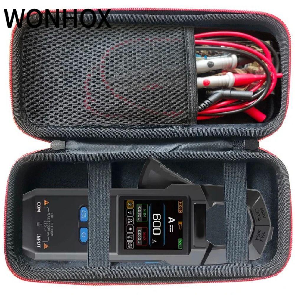 Đồng hồ đo kẹp WONHOX, Hộp đựng vỏ cứng bằng bọt, Túi bảo vệ đa năng chống sốc chuyên nghiệp để bảo 