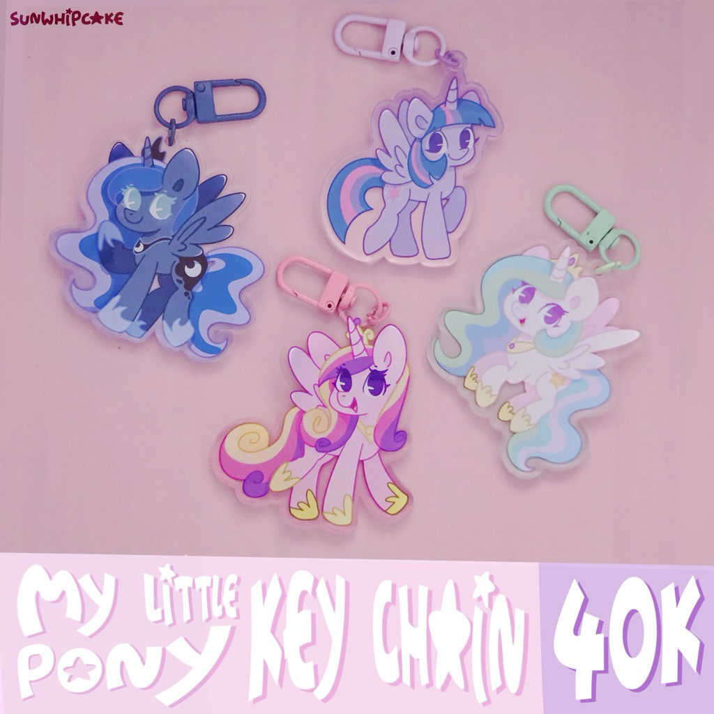 mlp gradient keychain my little pony twilight sparkle celestia luna cadence