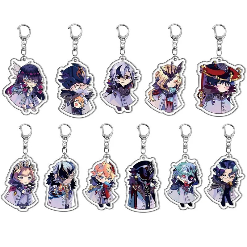 Móc khóa Genshin Impact Anime Quan Chấp Hành Fatui Arlecchino Scaramouche Childe Dottore Mica Acryli