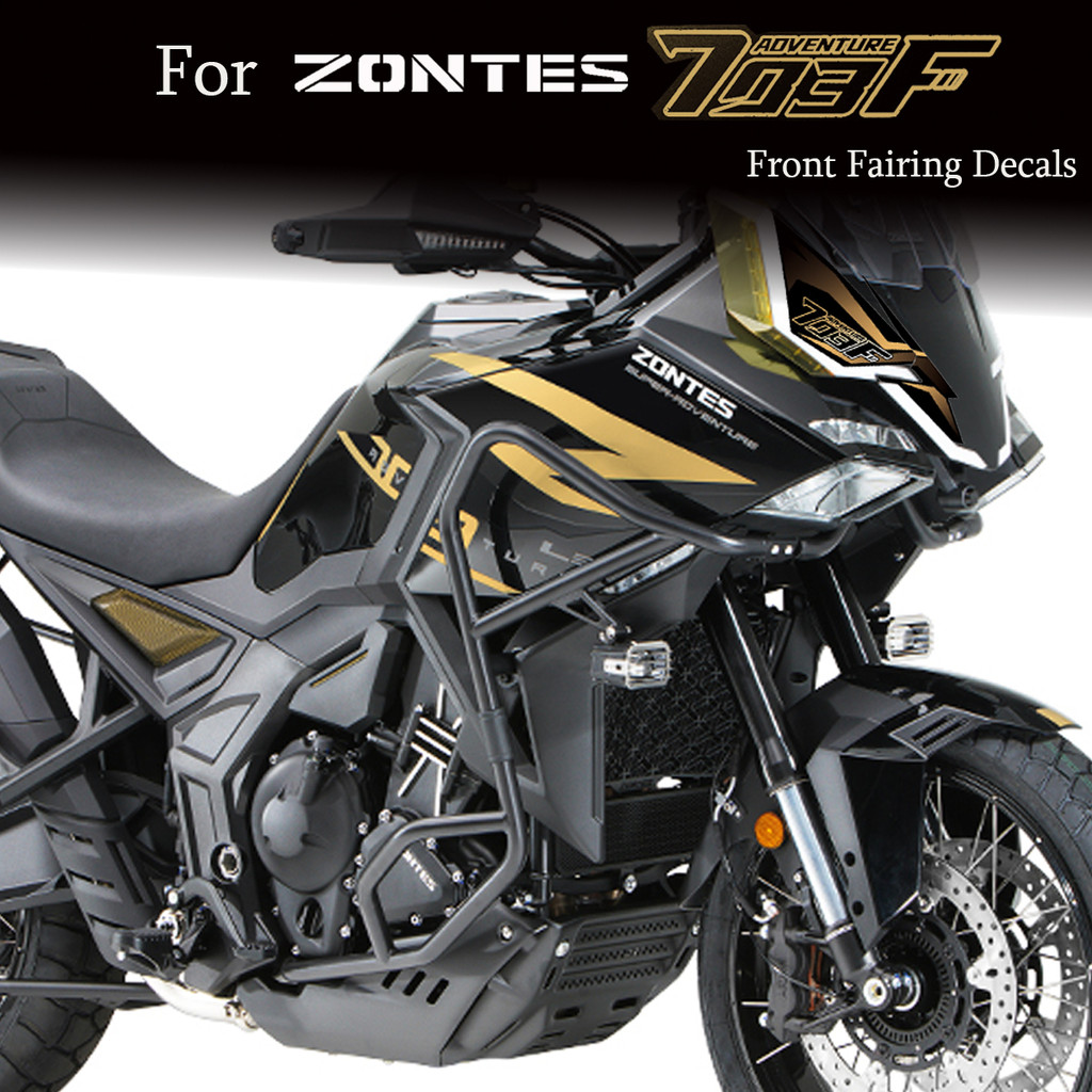 Dành Cho Zontes 703F Lưu Diễn Và Phiêu Lưu Vinyl Miếng Dán Trước Fairing Đề Can Trang Trí 703-F Phụ 