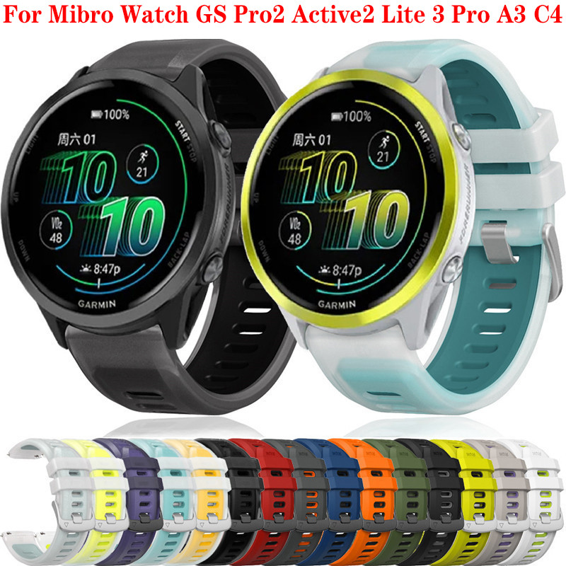 Dây đeo silicon thể thao cho đồng hồ Mibro GS Pro2 Active2 Lite 3 Pro A1 A2 A3 X1 T2 C3 C4 T2 Lite3 