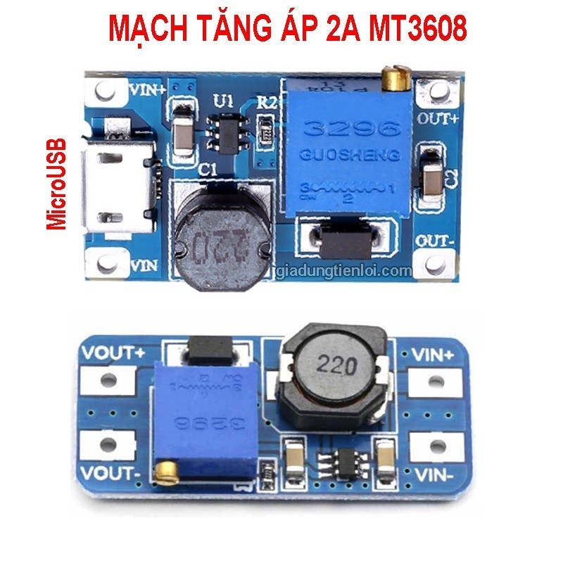 Bo mạch tăng áp 2A DC-DC MT3608