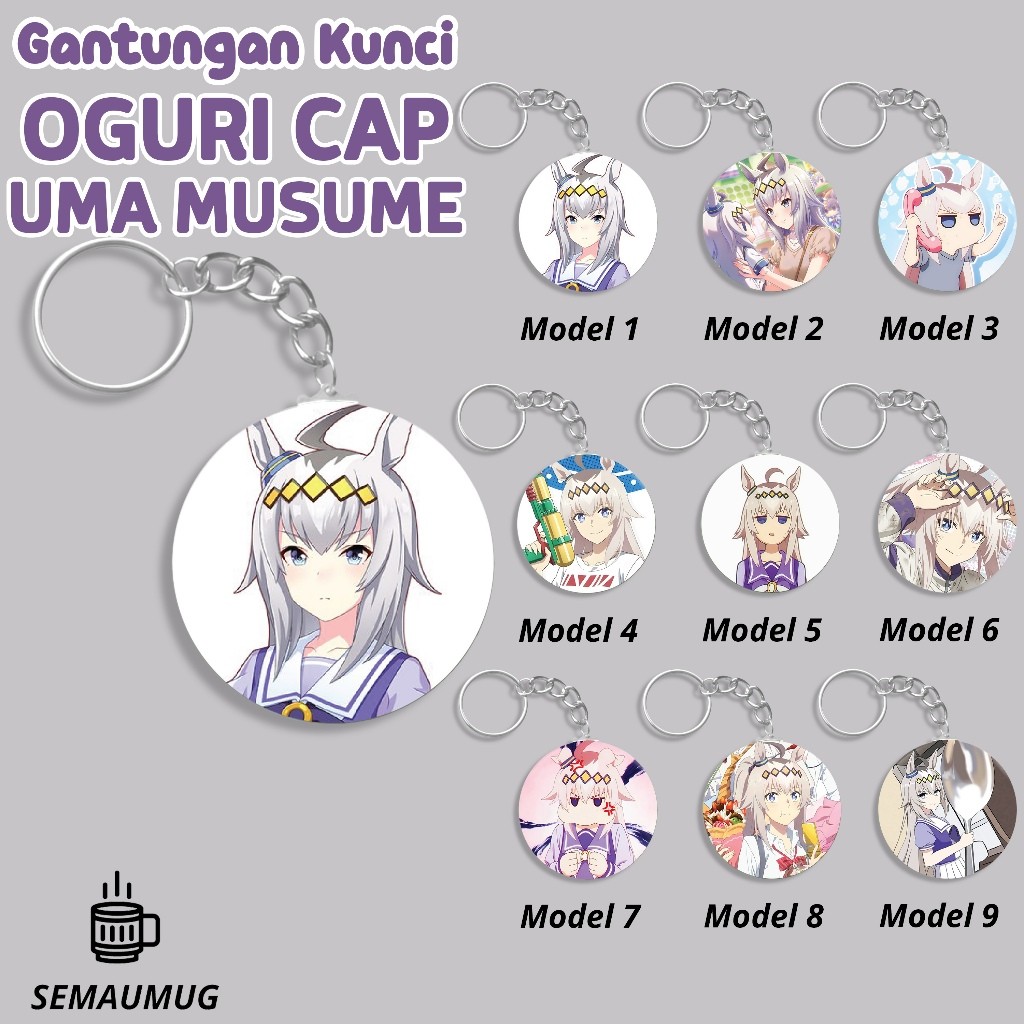 GANTUNGAN KUNCI OGURI CAP UMĀ MUSUME KADO LUCU CUSTOM ANIME SEMAUMUG