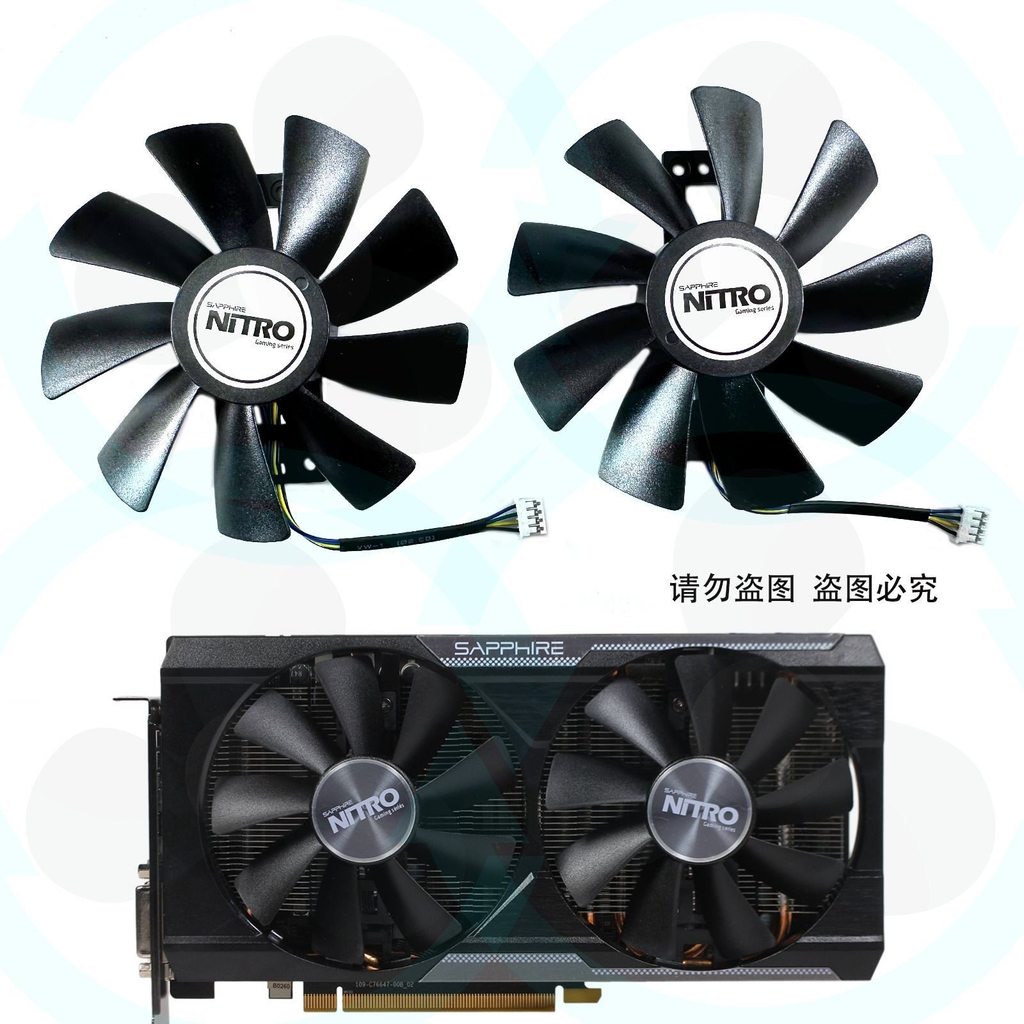 [COD] Sapphire R9 380X / R9 380 Phiên bản siêu-Platinum Quạt làm mát Card đồ họa GAA8B2U