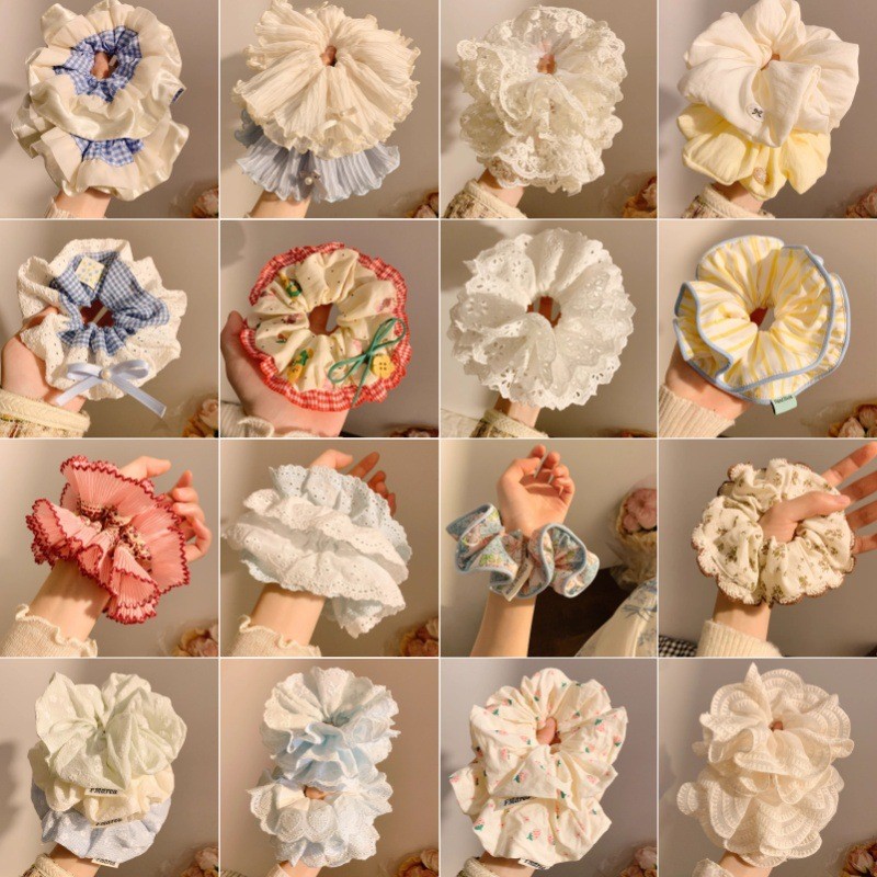 Trẻ Em Ngọt Ngào Ren Scrunchy Dây Buộc Tóc Trẻ Em 2025 Dây Buộc Tóc Lớp Phụ Kiện Tóc 26.3.16