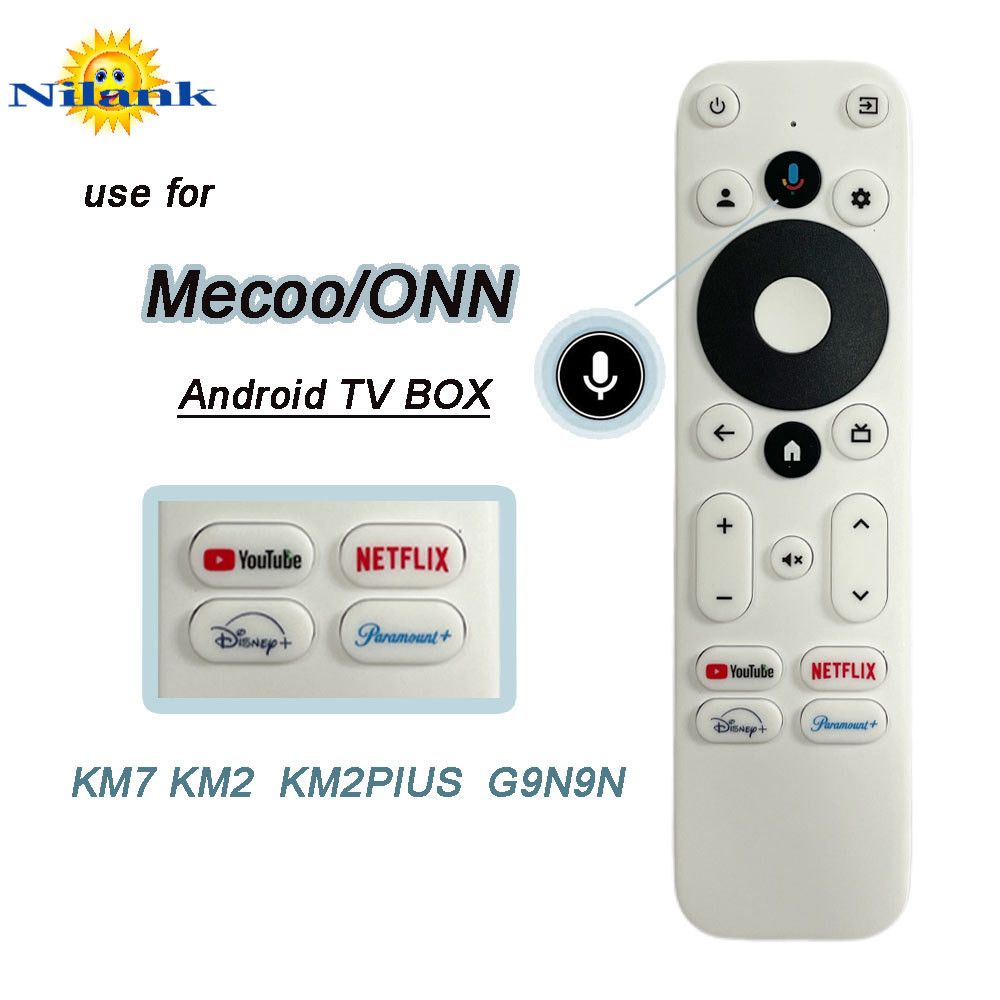 NiLANK Remote Điều khiển bằng giọng nói Thích hợp Mecool ONN Android TV Box Điều khiển KM7 KM2Plus