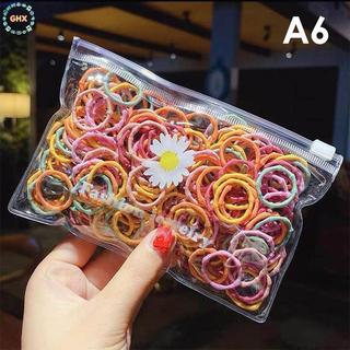 Set 100 Dây Cột Tóc Co Giãn Nhiều Màu Sắc