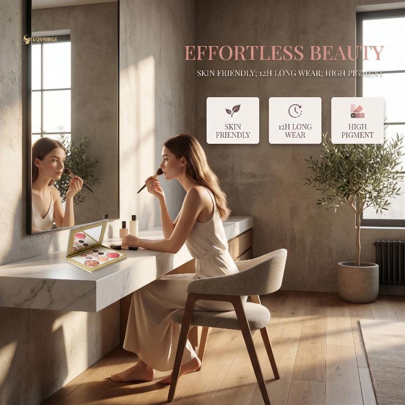 Bộ Bảng Trang Điểm MUQV 05 # Hộp Trang Điểm Toolbo Trang Điểm Đa Năng Cho Sân Khấu, Trang Điểm Nhẹ, 