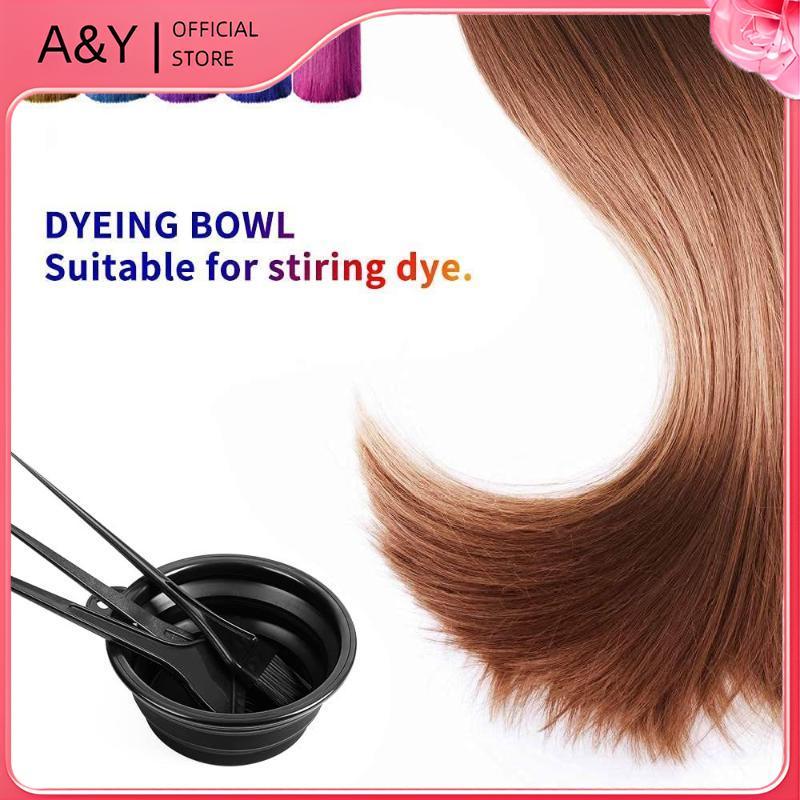 A & Y Hair Dye Brush And Bowl Set Ear Caps Dye Mixer Hair Tint Dying Coloring Applicator Công cụ nhu