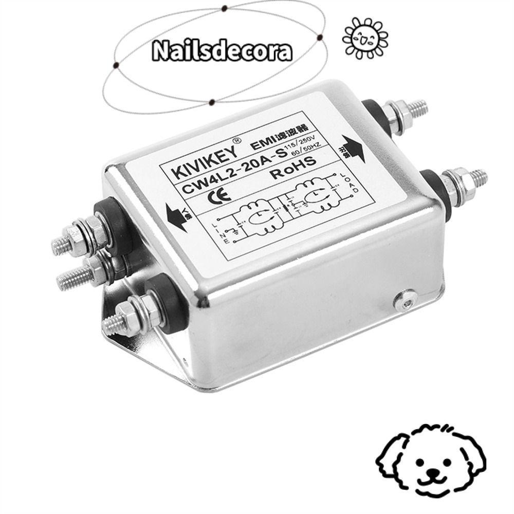 NAILS Power EMI Filter, JREle AC 115 / 250V Termianl Noise Suppressor, Bộ lọc nhiễu điện từ 50 / 60H