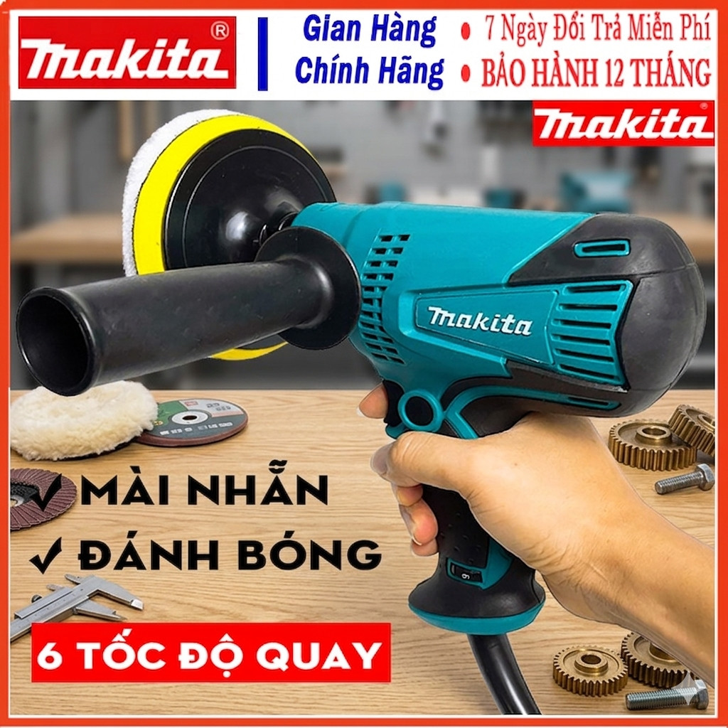 Máy đánh bóng ô tô MAKITA GV6010 Có Vali 600W - Máy đánh bóng, làm bóng, chà nhám ô tô, xe máy Mini 