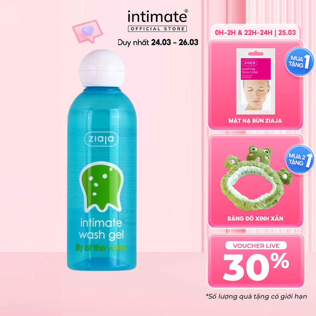 Dung Dịch Vệ Sinh Phụ Nữ Intimate Hoa Lan Chuông ZIAJA Mùi Thơm Dịu Nhẹ Giúp Làm Sạch, Khử Mùi Hôi 200ml