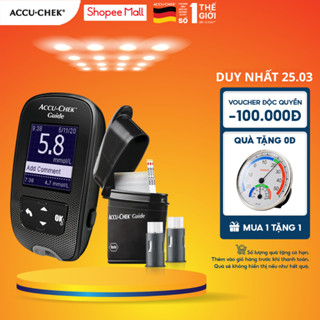 [Combo Thông Minh] Máy Đo Đường Huyết ACCU-CHEK Guide Kèm Hộp 25 Que Thử & 24 Kim Lấy Máu FastClix