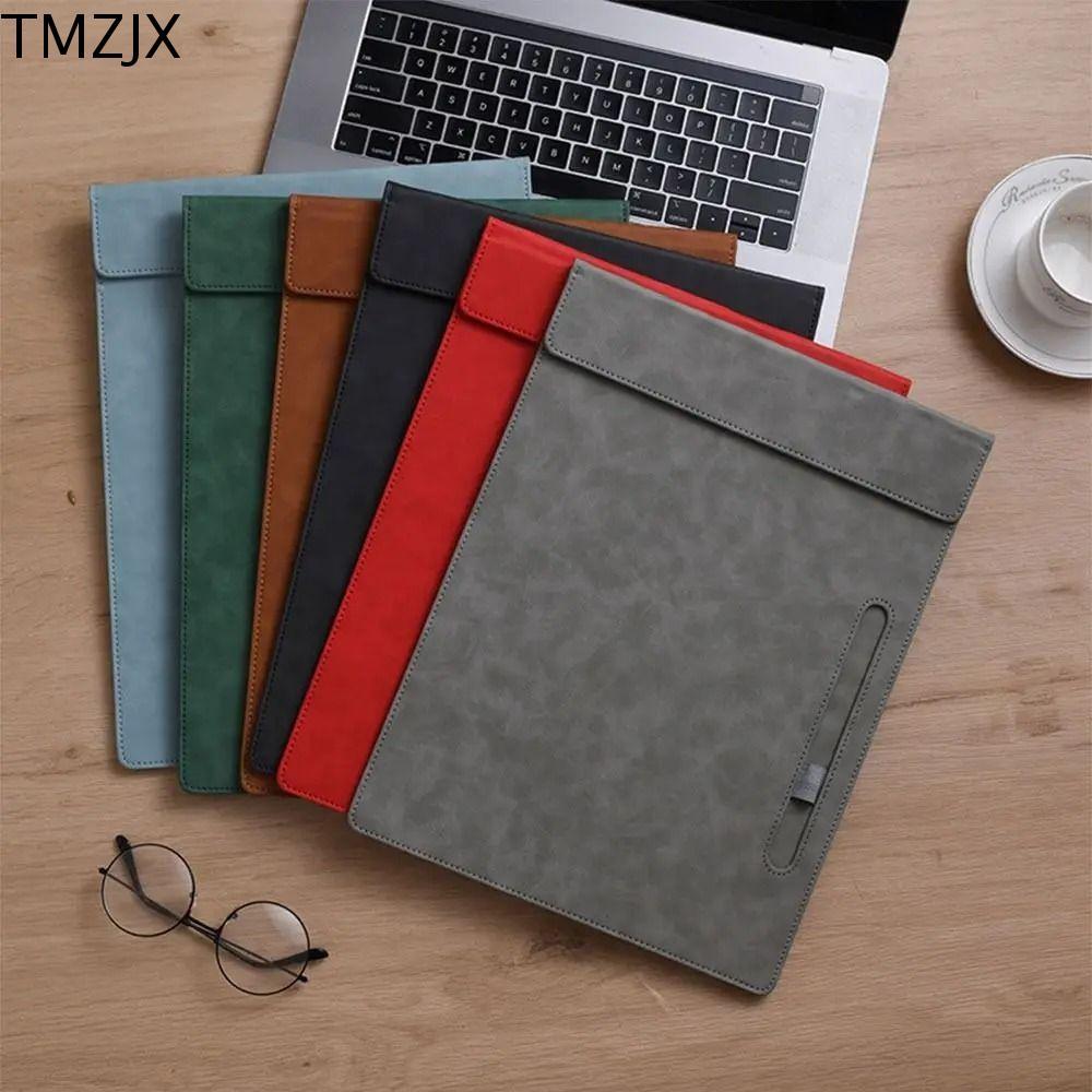 Thư mục tập tin TMZJX, Clipboard viết bằng da PU, Thư mục Menu Clip a4 Bền với bút Chèn thư mục giấy