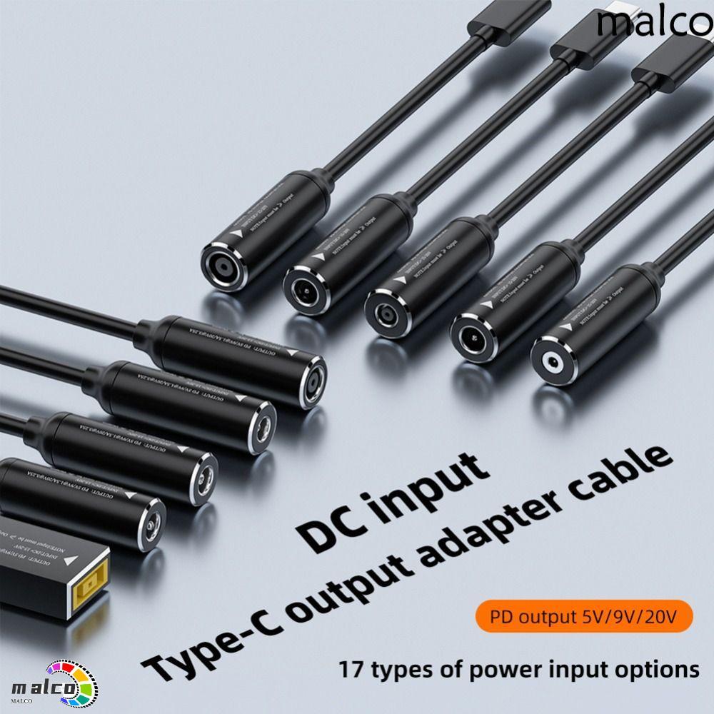 Cáp sạc KIXON DC sang Type-C, Đầu vào DC 5 / 9 / 20V Type-C sang DC Jack Cáp sạc, Cắm và Chạy PD 65W