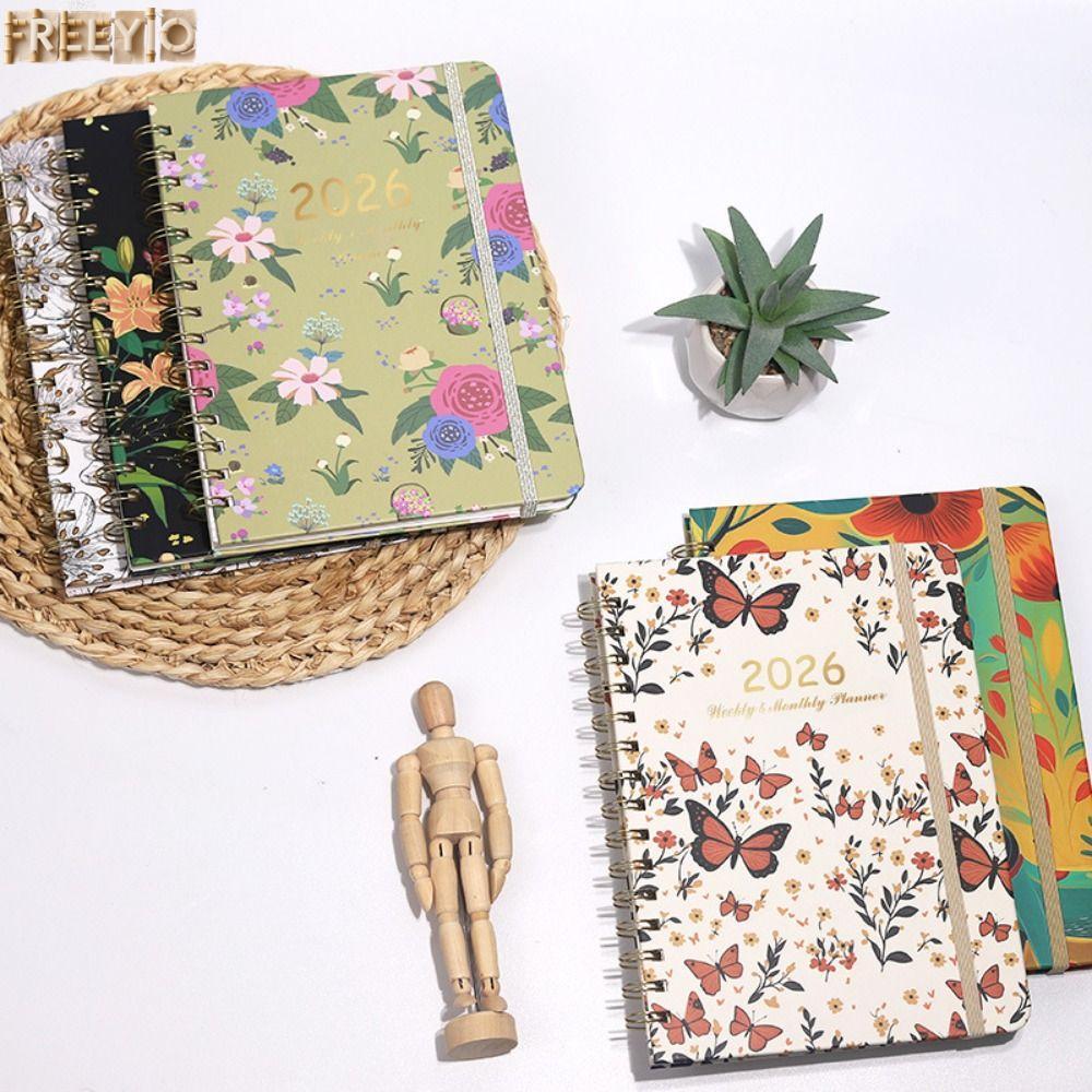 FREEYIO 2026 Planner, Jan.2026 - Dec.2026 Lịch A5 2026, Tab hàng tuần và hàng tháng Chương trình ngh