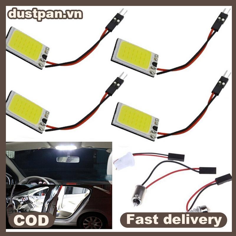 DUSTPAN 1 18-LED COB Nội Thất Ô Tô Mái Vòm Tấm Đèn Bóng Đèn Trắng BA9S T10 Festoon 12V.