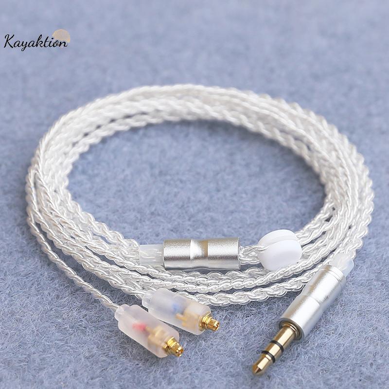 Cáp nâng cấp tai nghe Kayaktion HiFi MMCX 3.5mm 1.2m Cáp lõi mạ bạc cho Sennheiser IE200 / IE300 / I