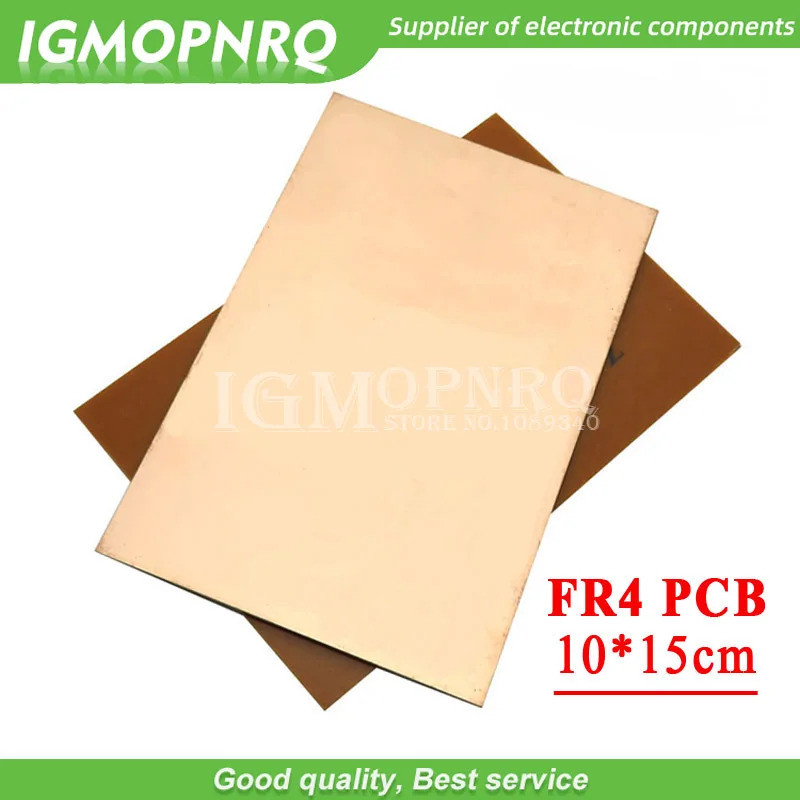 5 chiếc FR4 PCB Tấm đồng một mặt DIY PCB Kit Bảng mạch Laminate 10x15cm