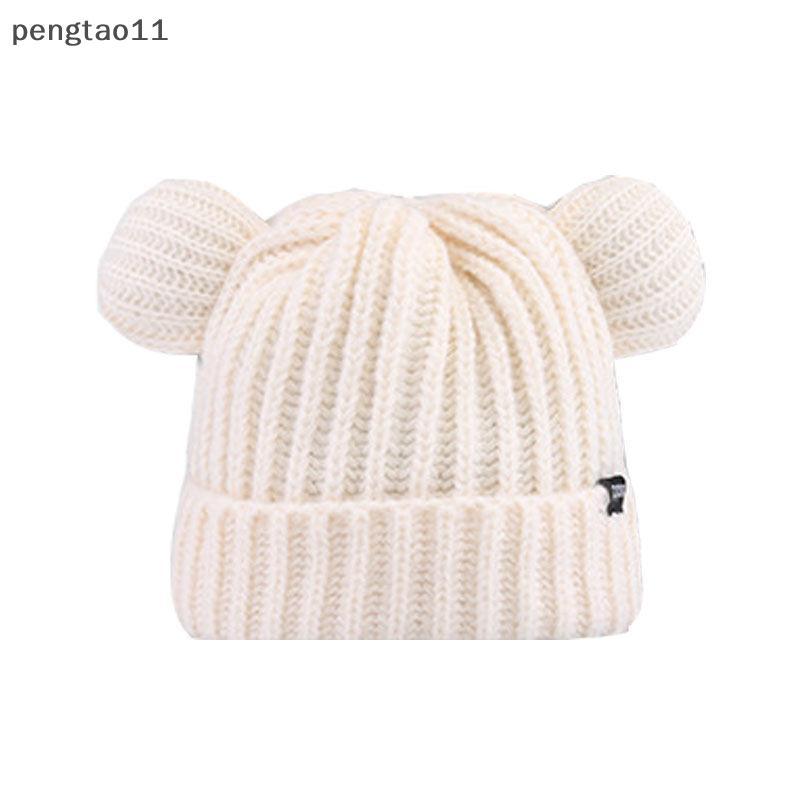 [TZU] Mũ len dệt kim tai mèo dễ thương Mũ len dệt kim thời trang nữ Mũ len dày mùa đông Mũ ấm áp cho