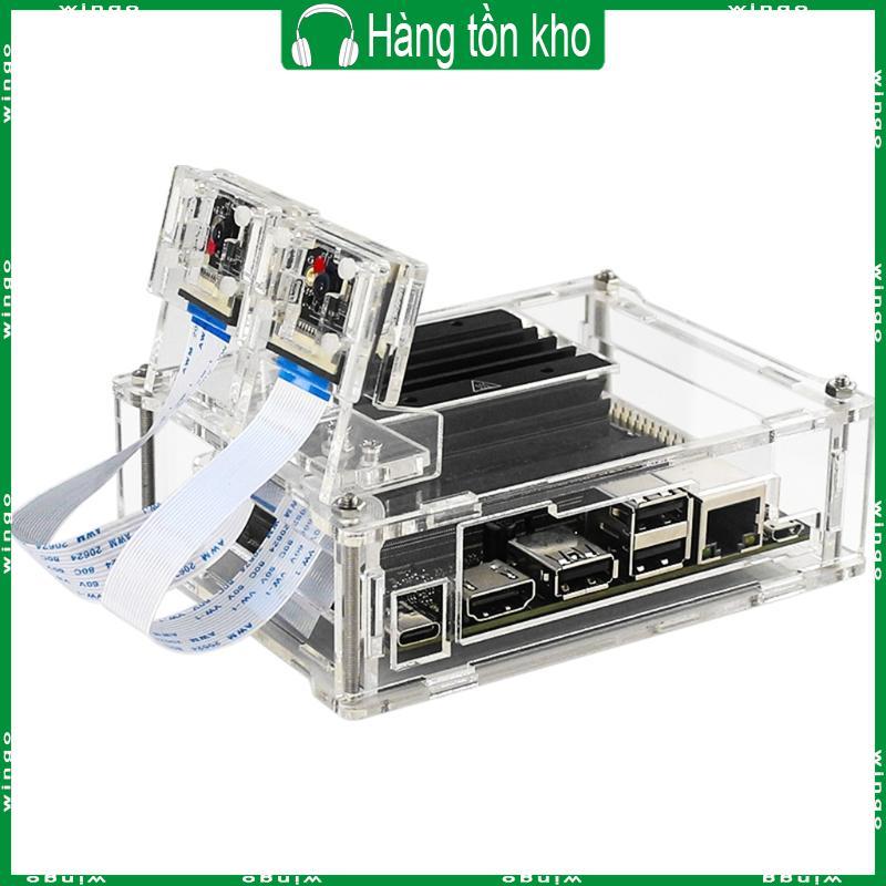 CHIẾN THẮNG Acrylic Trong Suốt Cho Ốp Lưng Bộ Có Quạt Làm Mát Cho NVIDIA Cho Jetson Cho Nano Cho Jet