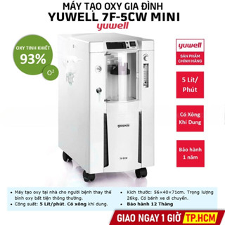 ✅ Máy Tạo Oxy Yuwell 7F-5CW Mini (5 Lít, Có Xông) | Bảo hành chính hãng 12 tháng