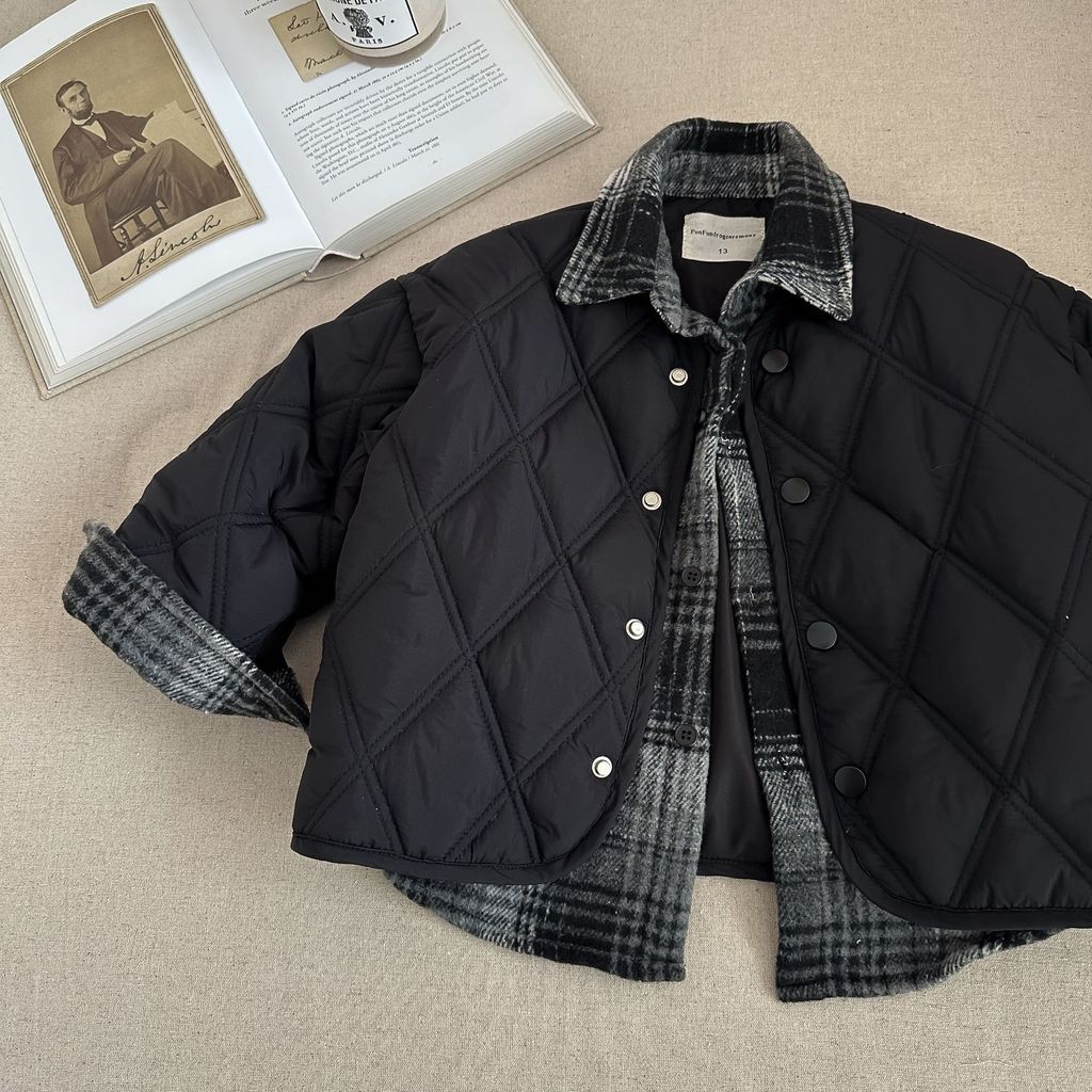 Trẻ Em Giả Hai Mảnh Xuống Áo Khoác Đệm 0 Áo Khoác Bé Gái Bé Trai Đồng Phục Bóng Chày Áo Khoác Trẻ Em