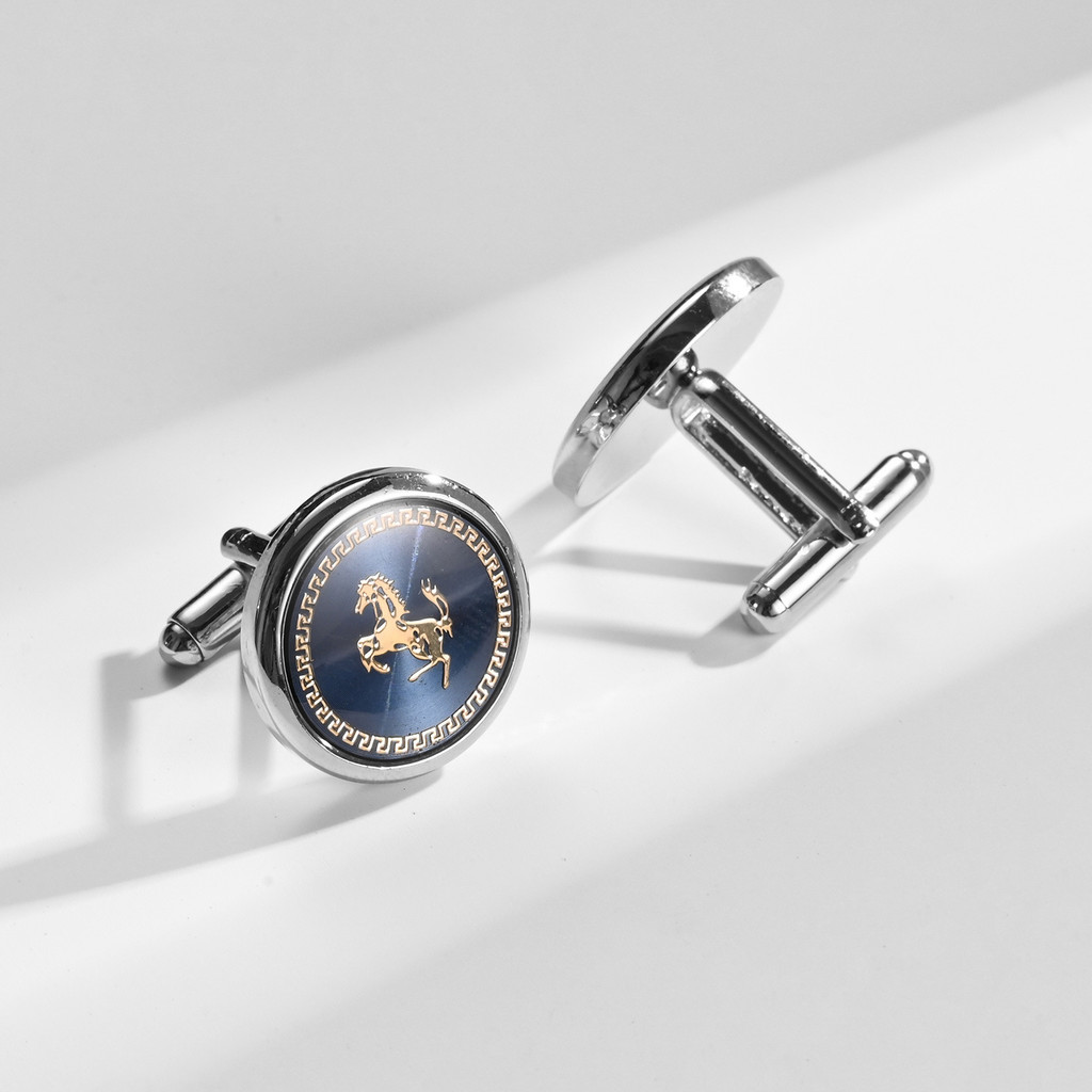 Vòng bít nam Retro Horse Pattern, phù hợp với áo sơ mi, hộp quà tặng sang trọng