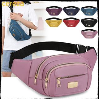 Túi đeo ngực nữ CEREZA, Túi đeo thắt lưng ví 7 màu, Túi đựng điện thoại di động bằng vải đa năng thời trang Unisex