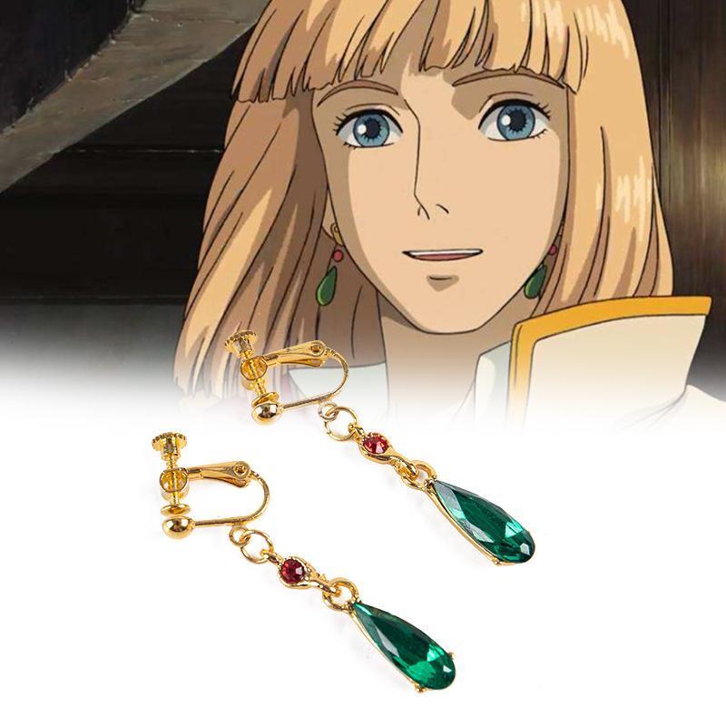 XIM Miyazaki Hayao Anime Howl’s Moving Castle Stud Earrings - Phụ Kiện cosplay độc đáo