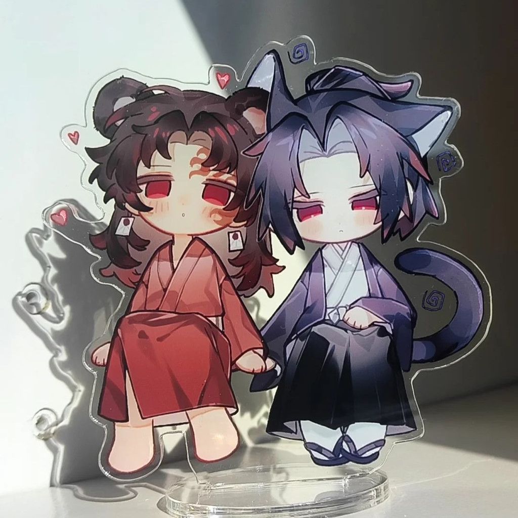 Ghostblade Anime Ngoại Vi Q Phiên Bản Dễ Thương Nhật Bản Đen Đôi Acrylic Mảng Đất Tinh Tế Hạt Trang 