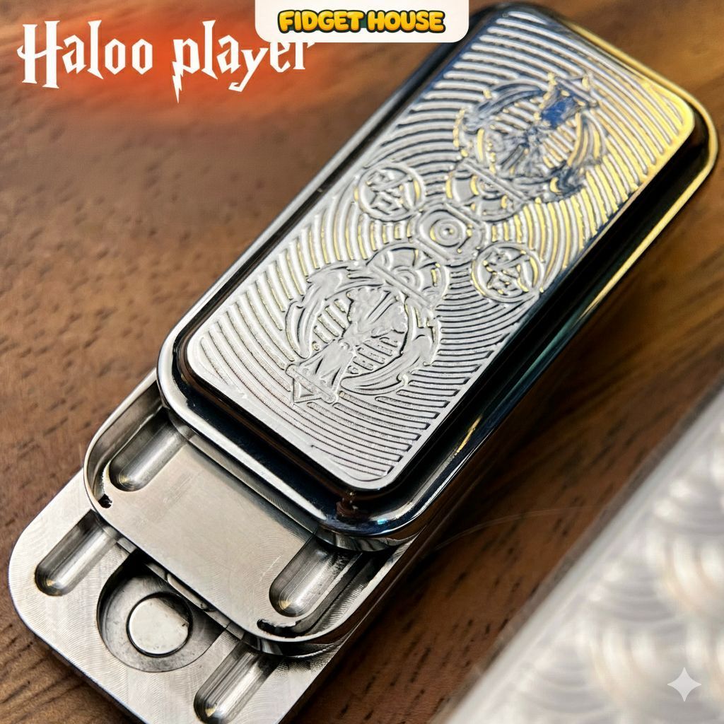 Fidget Slider Tiếng Chuông Haloo Player - Fidget EDC Kim Loại - Đồ chơi giảm căng thẳng