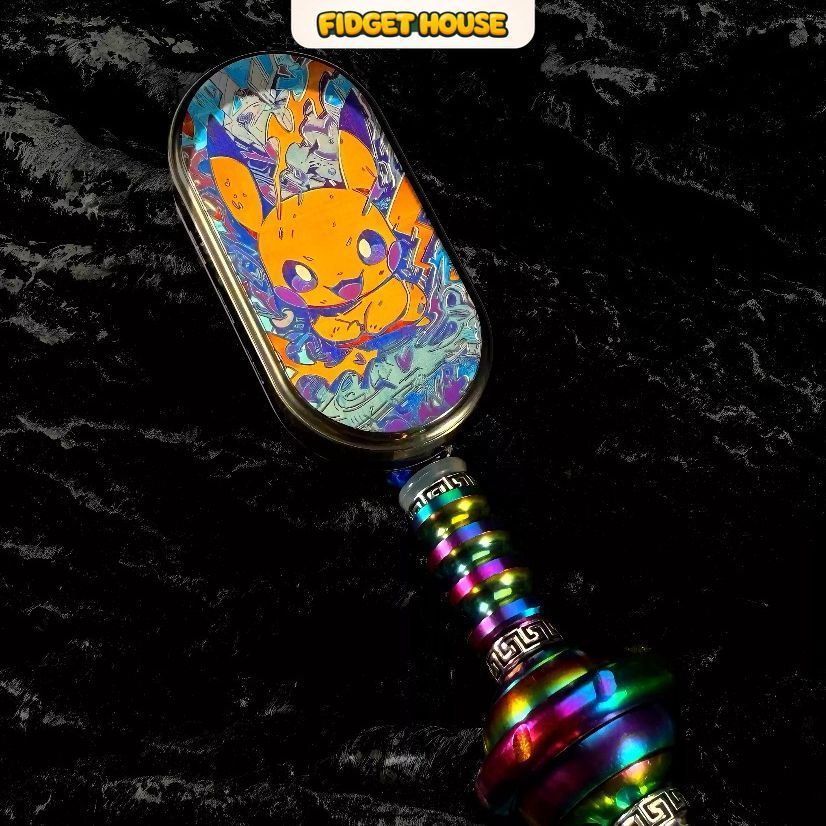 Fidget Slider Tiếng Chuông - Haloo Player Pikachu - Thẻ Đẩy EDC Kim Loại