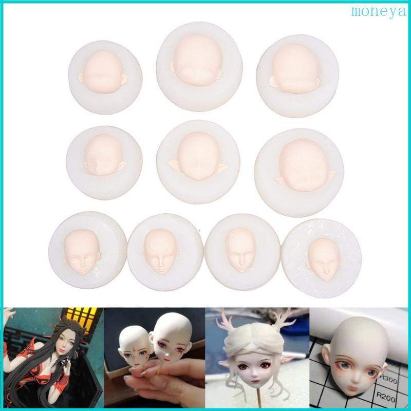 Mya Clay Face Mold Fondant Face Mold Silicone Epoxy Handmade Face Nhân vật hoạt hình