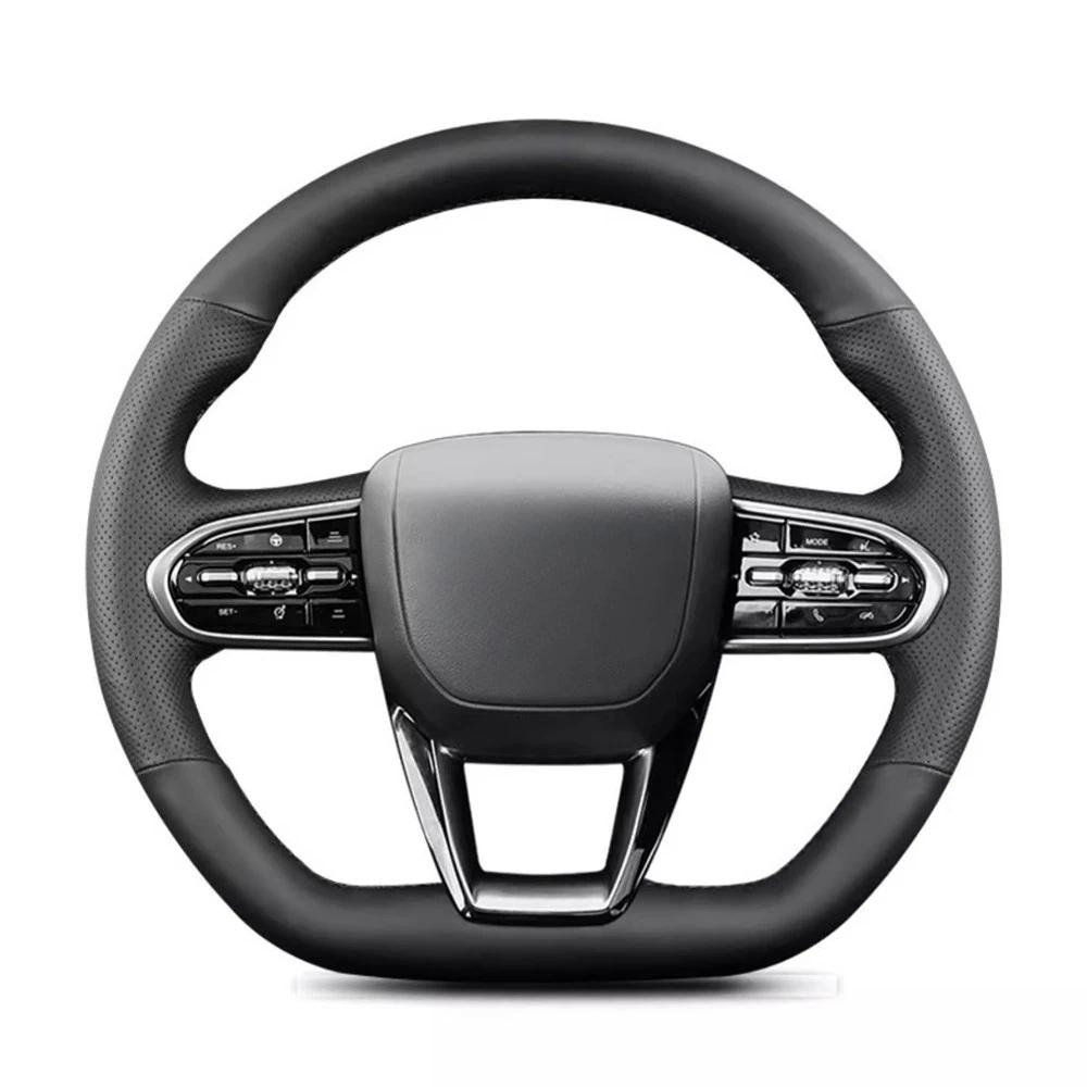 Chống Trơn Trượt Da Nhân Tạo Vô Lăng Bím Tóc Bọc Vô Lăng Ô Tô Cho Chery Omoda C5 5 FX 2022-2024 Phụ 