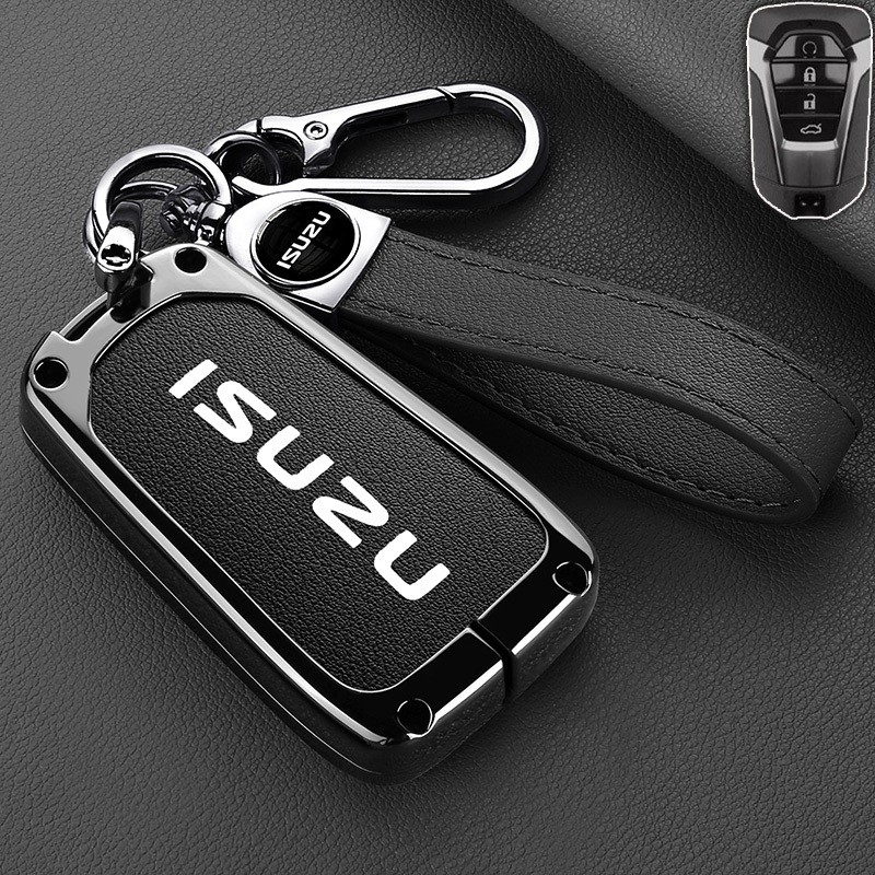Chìa Khóa Xe Bảo Vệ Chìa Khóa Da Ô Tô Chìa Khóa Dành Cho Isuzu Mu-X 2023 Mu-X 2022 Mu-X 2021D-Max 20