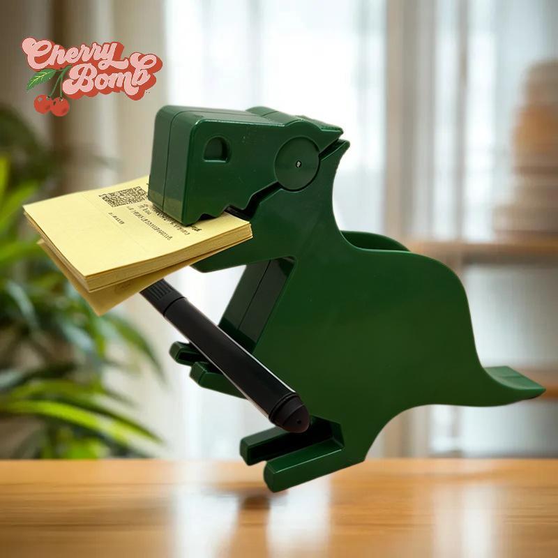 (Cherry Bomb) Máy Tính Để Bàn Ghi Nhớ Khủng Long Xanh Post-it Kẹp Sáng Tạo Giá Đỡ Danh Thiếp Người T