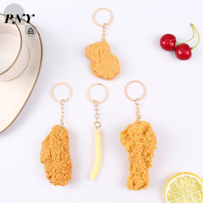 [PNY] Móc khóa thực phẩm giả Chien Nuggets Mặt dây chuyền thực phẩm Chien VN