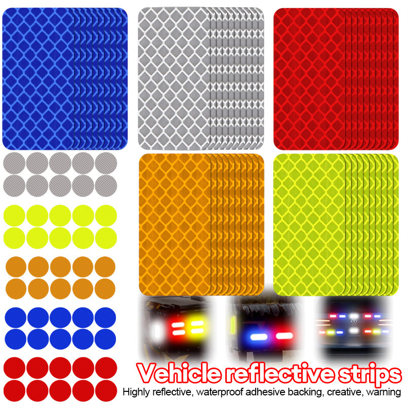 🔥Nhãn dán phản quang ban đêm cho xe máy, xe hơi, xe tải, băng phản quang.