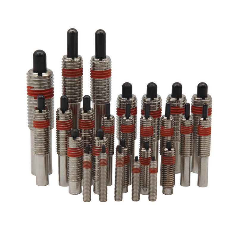 Quá tải PX Series Lò xo Cắm bằng thép không gỉ Định vị Cắm phía trước Lò xo Top Kính thiên văn Pin Đ