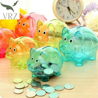 VRZ Trong Suốt Lợn Tặng Trẻ Em Tiền Xu Heo Đất Đạo Cụ Rõ Ràng Lợn Nhựa Heo Đất Đồng Xu Tiền Mặt Thu Thập Hộp Tiết Kiệm HOT