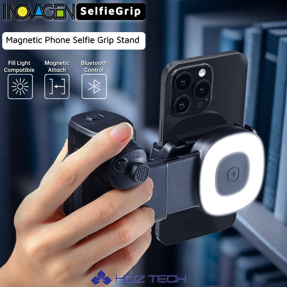 Tay cầm Selfie điện thoại INOVAGEN có đèn lấp đầy, Zoom & Công tắc máy ảnh, Điều khiển từ xa Bluetoo