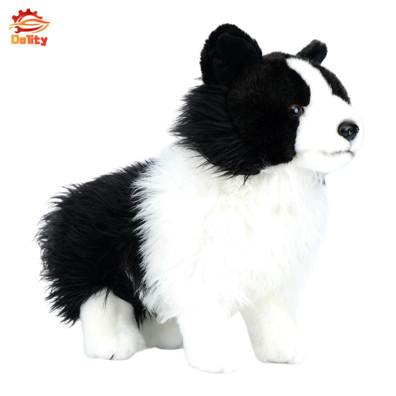 Border Collie Thú Nhồi Bông Cuddly, Đồ Chơi Mềm Đáng Yêu Đứng Cho Bé Trai Và