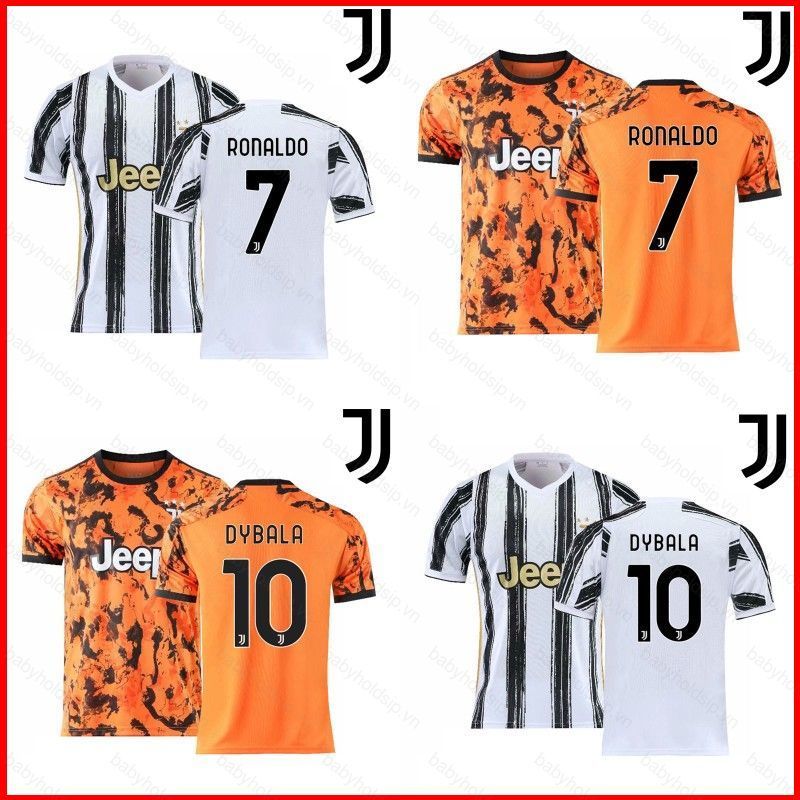 Áo bóng đá Juventus FC 2020-2021 cho Ronaldo và Dybala - Áo thun unisex phù hợp cả sân nhà và sân kh