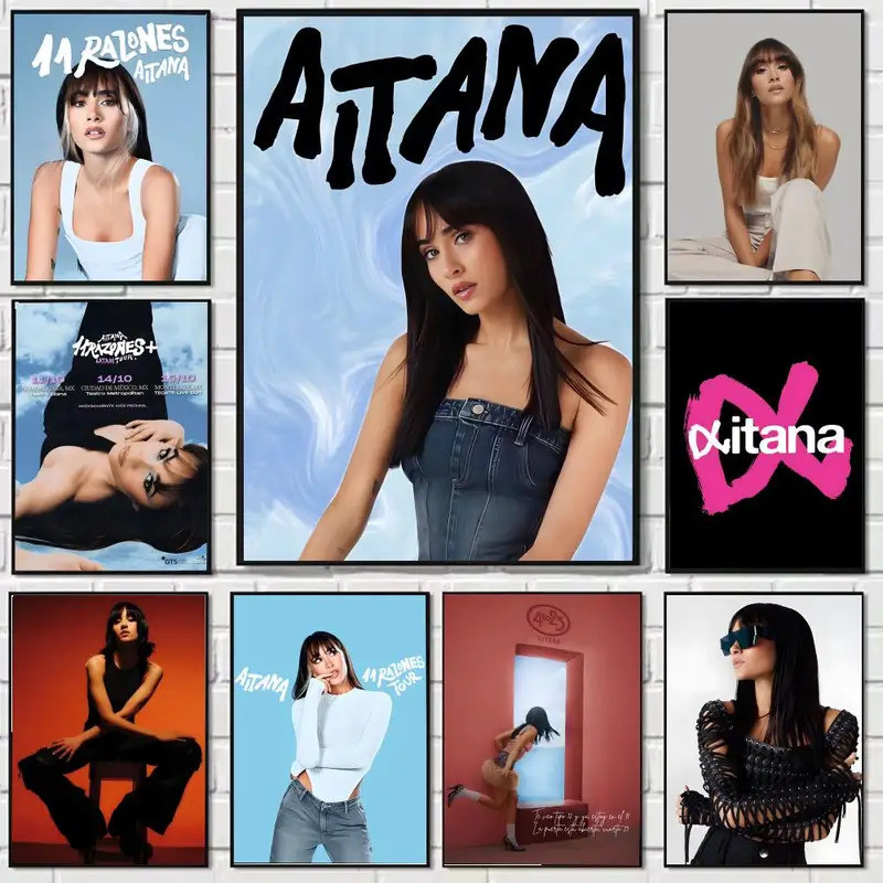 A-Aitana ca sĩ Alpha bức tranh thư pháp canvas poster: không nhăn chống thấm nước bền mọi không gian